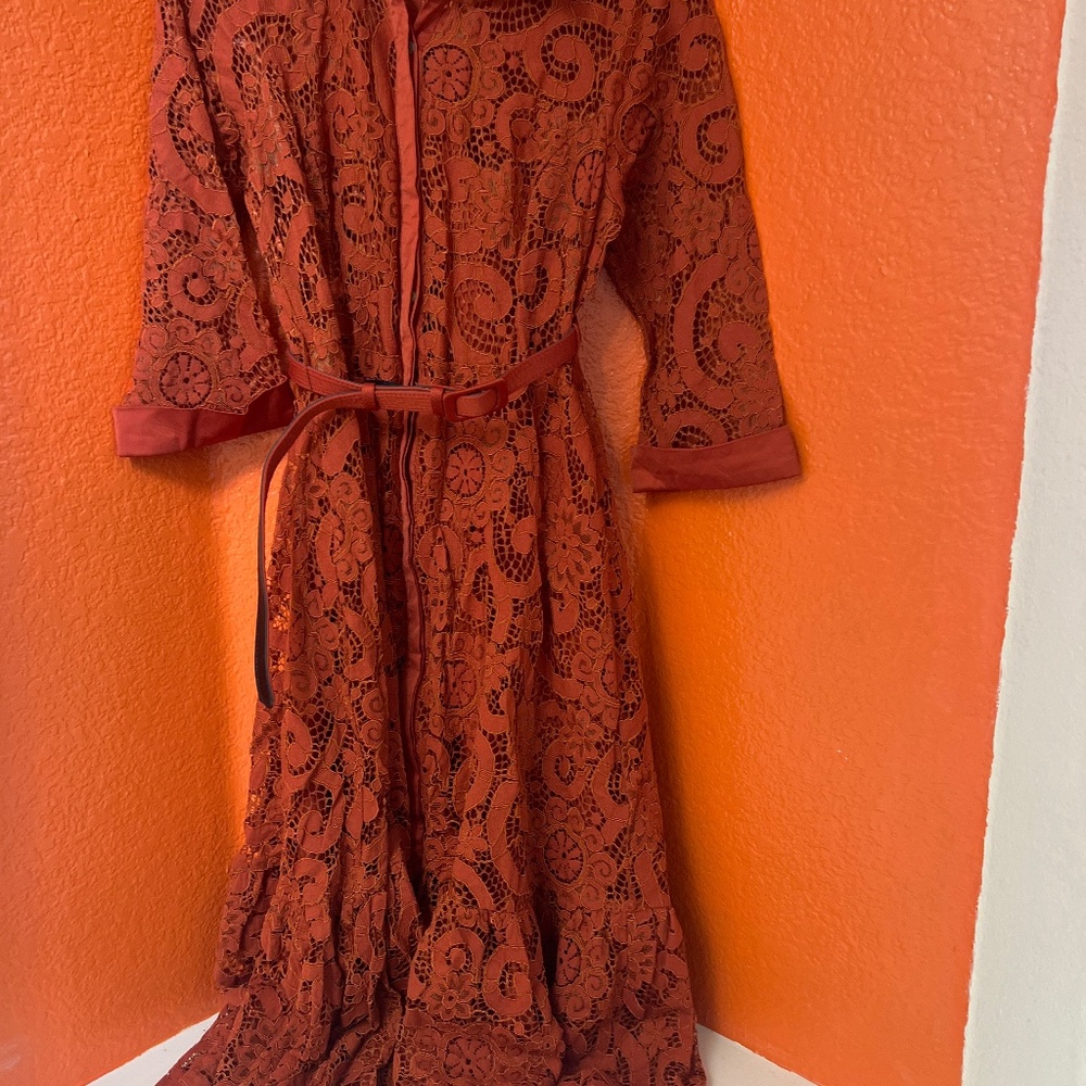 Nanette Brick Red Midi Dress SZ12